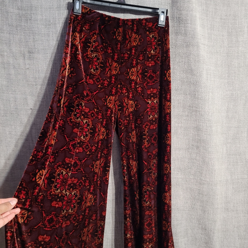 Free people loving feeling velvet wide leg trouser - Picture 5 of 9